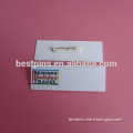 plastic name badge safety printing logo on the left pin name badge